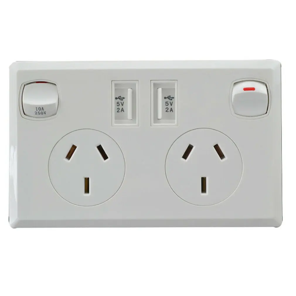 2.1A двойной USB Домашний настенный источник питания австралийский комплект