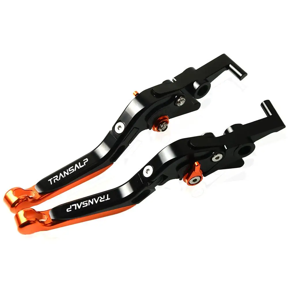 Orange Black Для HONDA TRANSALP 600 TRANSALP600 VT/VV/VW/VX VH/VJ VK/VL VP/VR/VS Мотоцикл с ЧПУ Складные Регулируемые тормозные рычаги сцепления - Цвет: Orange Black