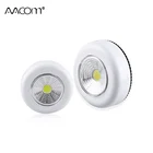 3 Вт COB светодиодный светильник для шкафа с сенсорным управлением, Ночной светильник, легкая установка, беспроводной, с питанием от батарейки AAA, светодиодный светильник для шкафа