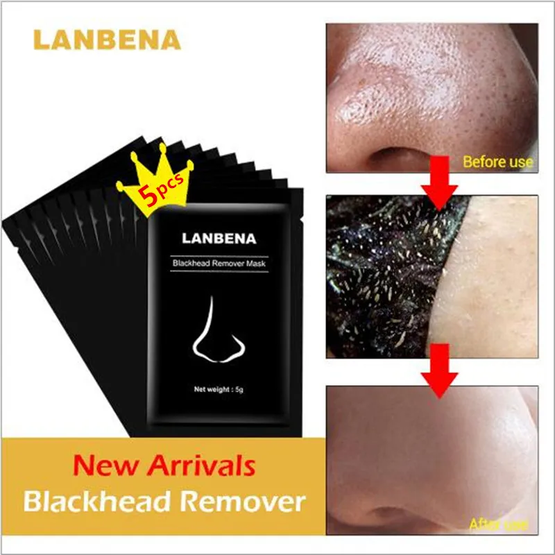 Маска для удаления черных точек LANBENA маска грязевая лица с древесным углем