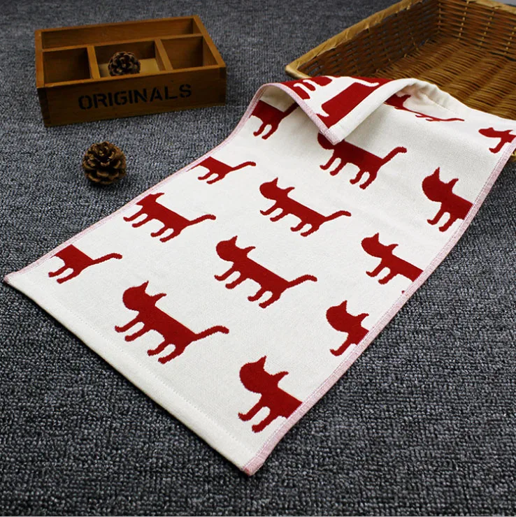 3 шт. полотенце для рук с мультяшным котом хлопковое быстросохнущее мягкое лица