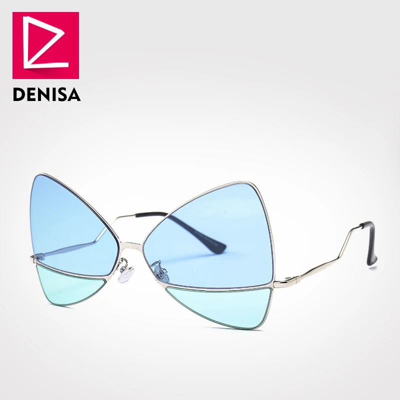 Винтажные градиентные солнцезащитные очки DENISA в форме бабочки модные ретро-очки