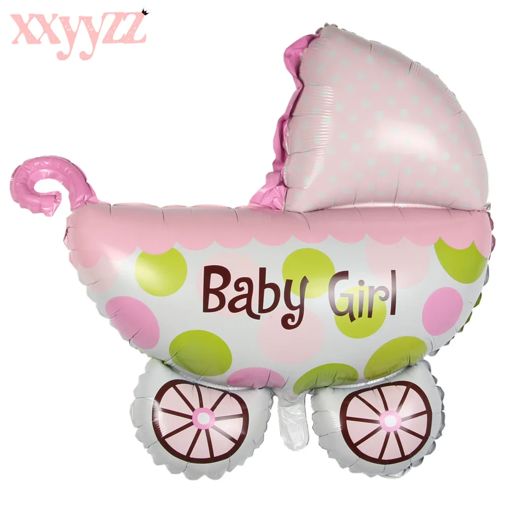 XXYYZZ Baby Shower Ballons Lovely Large Stroller Boy Girl Foil Balloons Air Inflatable Ball Birthday Party Decorations | Дом и сад