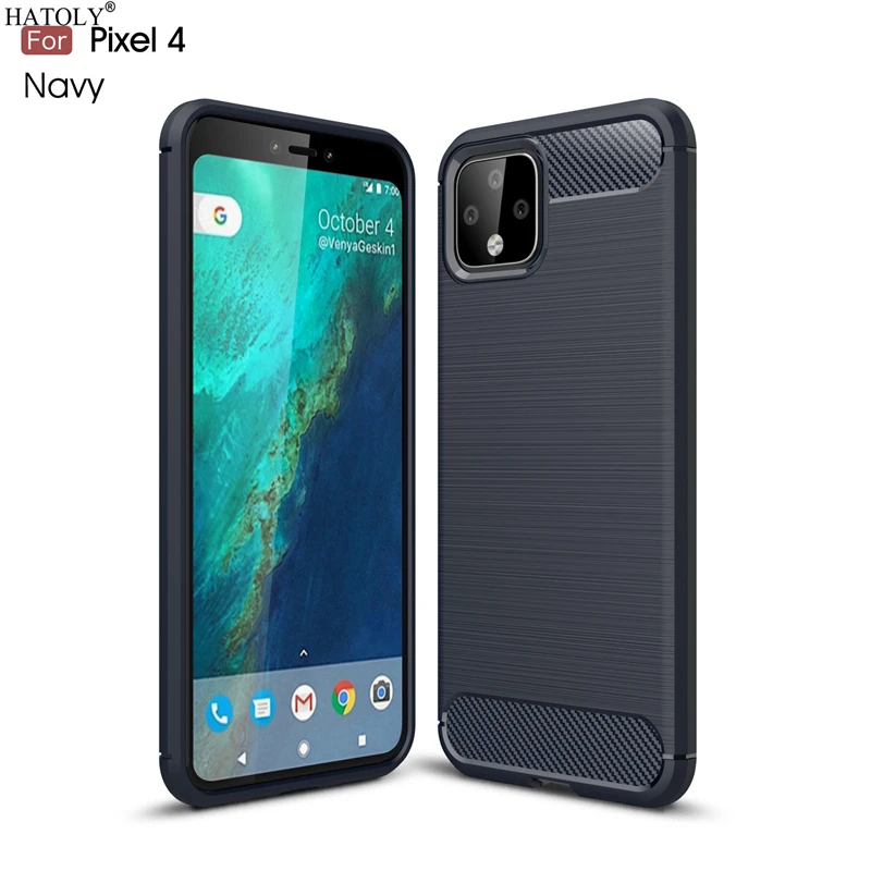 Чехол для Google Pixel 4 Противоударная мягкая задняя крышка из ТПУ силиконовый чехол