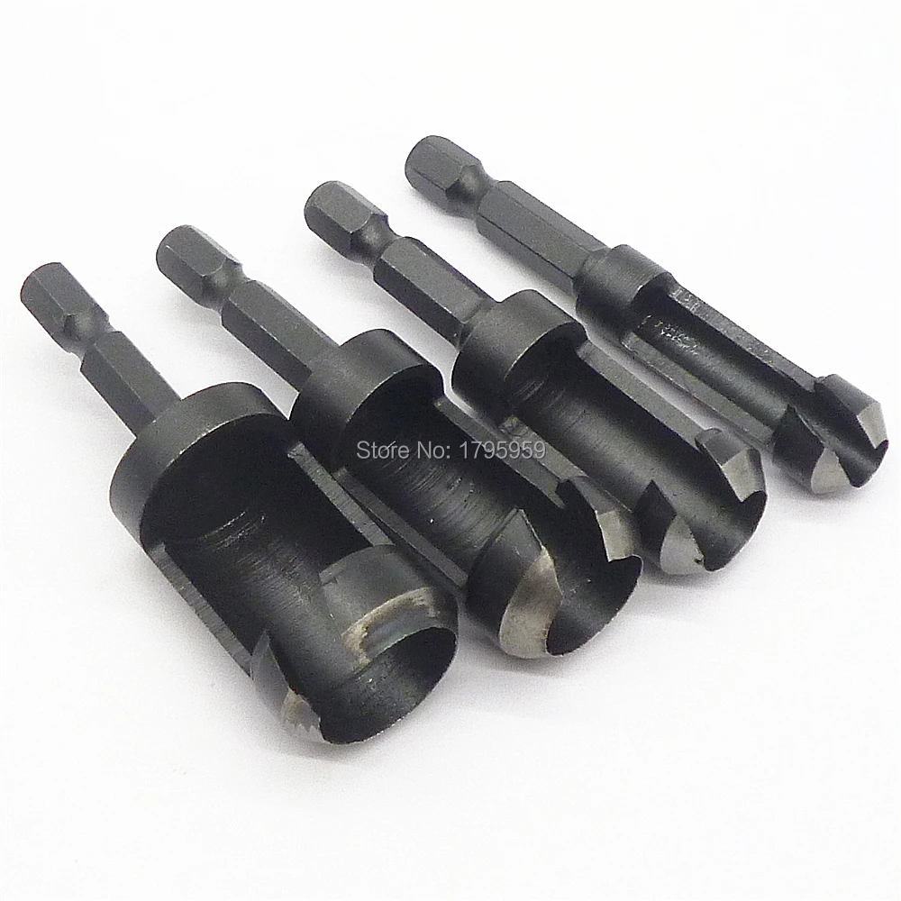 4pcs 1/4&quot Hex Shank Round wood Tenon Drill 6mm 10mm 13mm 16 mm Woodworking Plug Cutter Bits Set Cutting Tools | Инструменты