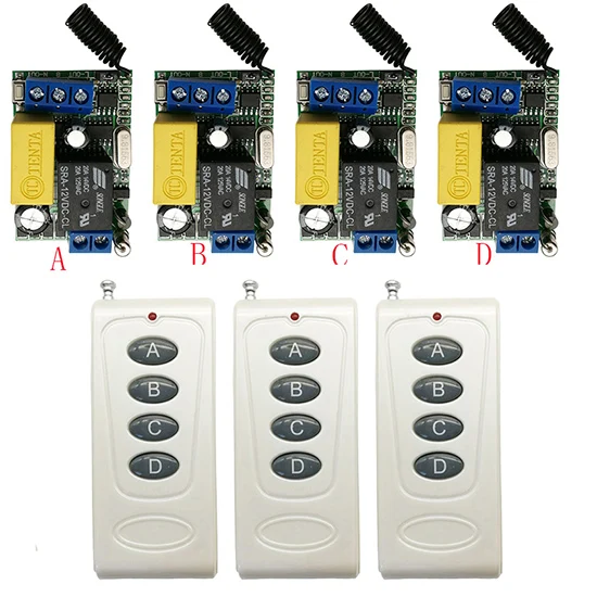 Релейный беспроводной Радиочастотный выключатель 220 В переменного тока 1 канал 10