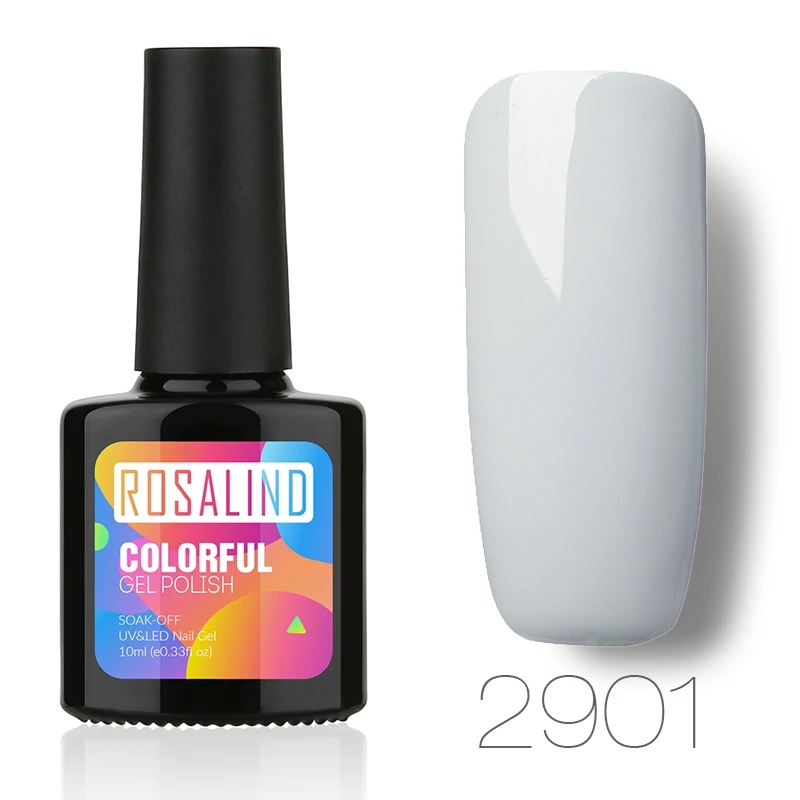 2901 ROSALIND гель 1 S 10 мл серый синий и кофейный цвета серия Гель лак для ногтей Полупостоянный Lucky UV Led блеск отмачиваемый гель лак - Цвет: 2901