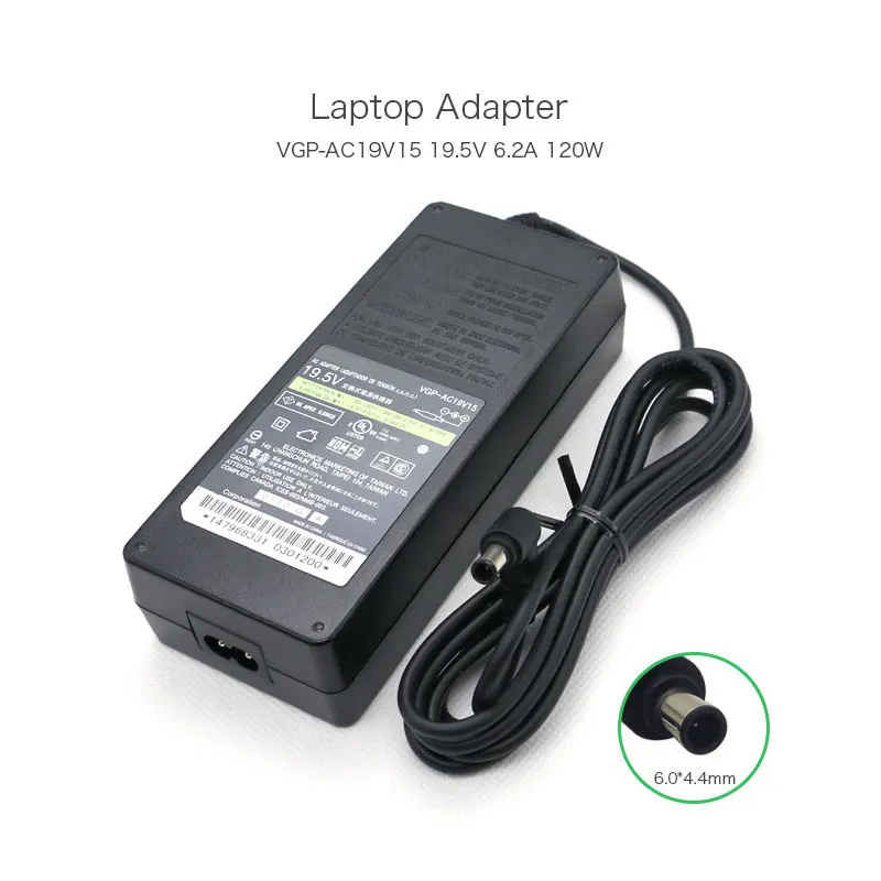 Новый оригинальный 19 5 V 6.2A 120 Вт 6 0*4 4 мм Мощность адаптер для SONY VGP AC19V16 VPCF 132FX AC19V45