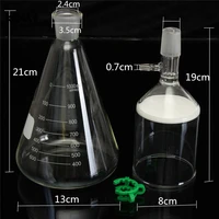 new arrival 1000ml glass suction filter kit 250ml buchner funnel 1 litre erlenmeyer flask