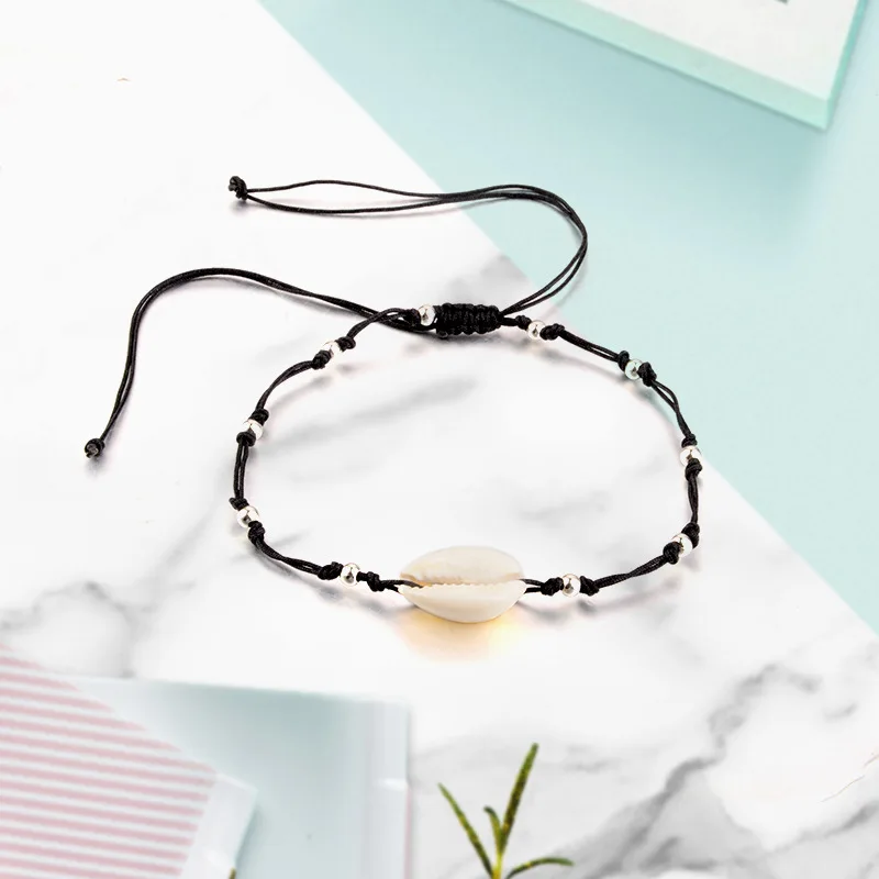 Boho New Shell Beads Wave Anklets Set For Women Foot Jewelry Summer Beach Barefoot Bracelet ankle Charm Shells Gift | Украшения и