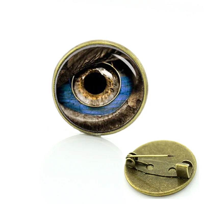 Брошь TAFREE Драконий глаз булавка искусство картина стекло кабошон купол Мороз