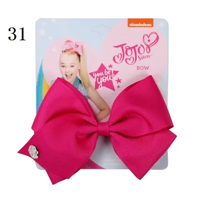picture color " фирма JOJO Bow зажим для волос для девочек Дети ручной Сива девичий аксессуар для волос 35 цветов заколки-бантики аксессуары для волос - Цвет: picture color