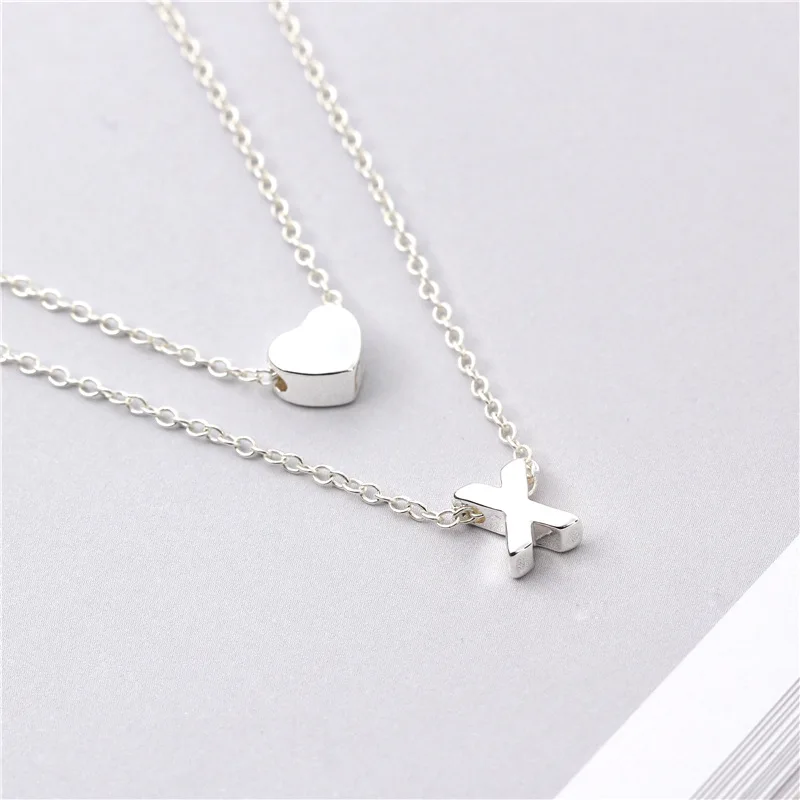 Ожерелье с подвеской в виде букв инициала сердца подвеска ювелирное изделие