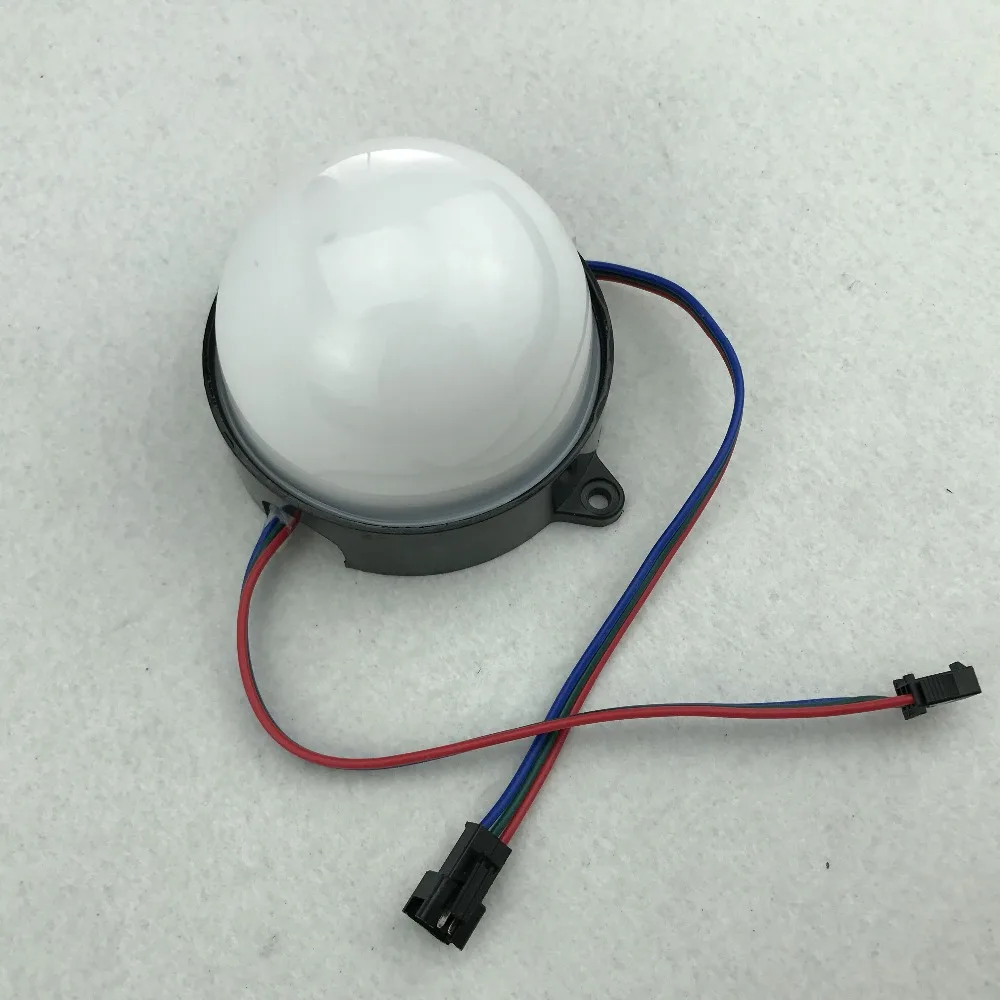 80 мм Диаметр DC24V WS2811 IC IP68 адресуемый 2 88 Вт (12 светодиодов) RGB полный цвет молочный