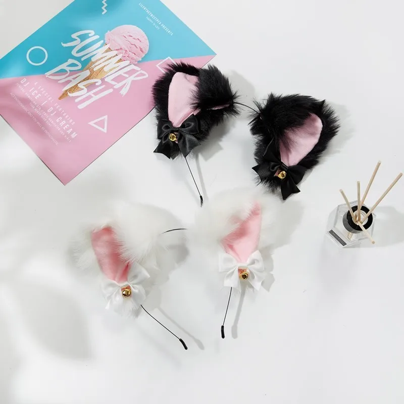 

Anime Neko Cat Ears Party COSPLAY Dance Club Halloween Fox Accessories Headwear Acessories sailor moon Cos plush sakura Lolita