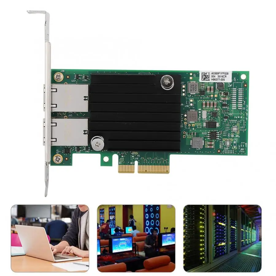 2 Порты и разъёмы Gigabit LAN карта сетевого адаптера сетевая для intel X550 T2 PCI E X4 10 Гбит/с