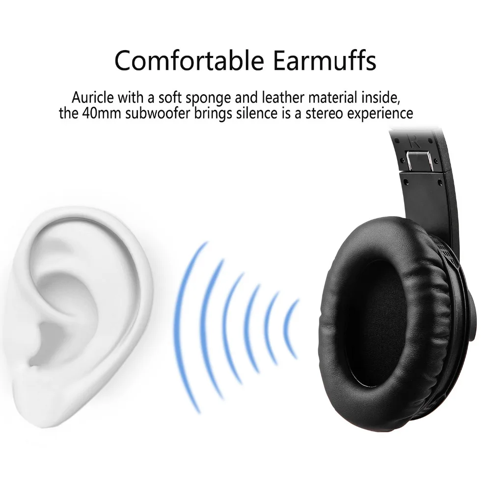 Bluetooth наушники с активным шумоподавлением складные для путешествий