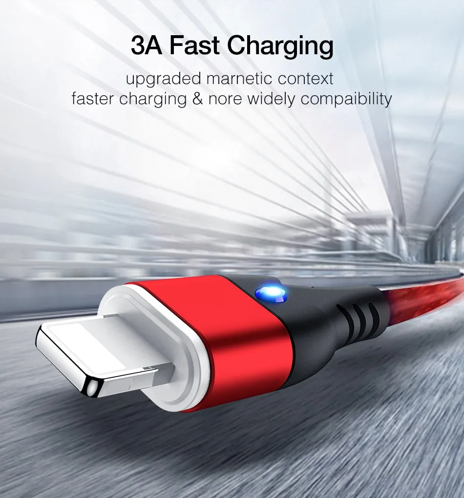 Магнитный кабель CASEIER для iPhone, samsung, huawei, Xiaomi, быстрый Micro usb кабель для зарядки, USB type-c кабели для зарядки iPhone 3A