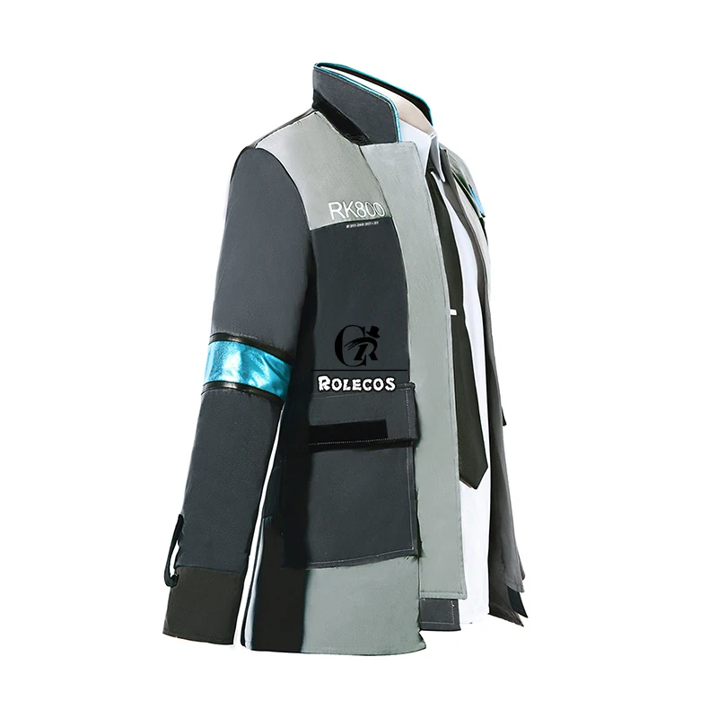 ROLECOS игра Детройт стать человеком костюмы для косплея Коннор RK800 Костюм Униформа куртка рубашка галстук для мужчин партии Косплей Одежда