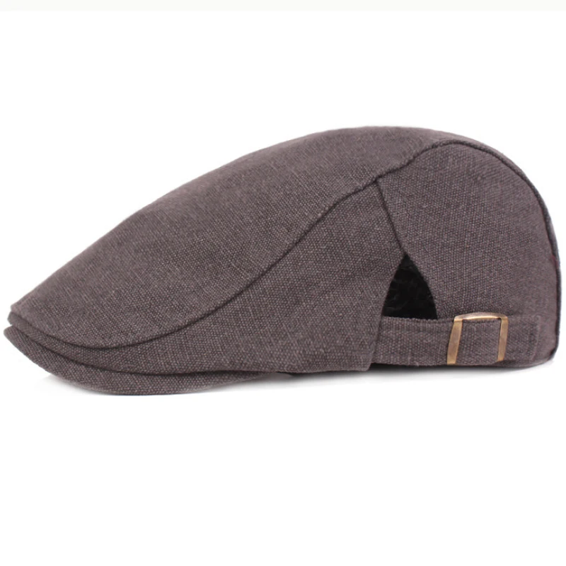Классическая винтажная Мужская и женская кепка HT2385 хлопковый берет регулируемый