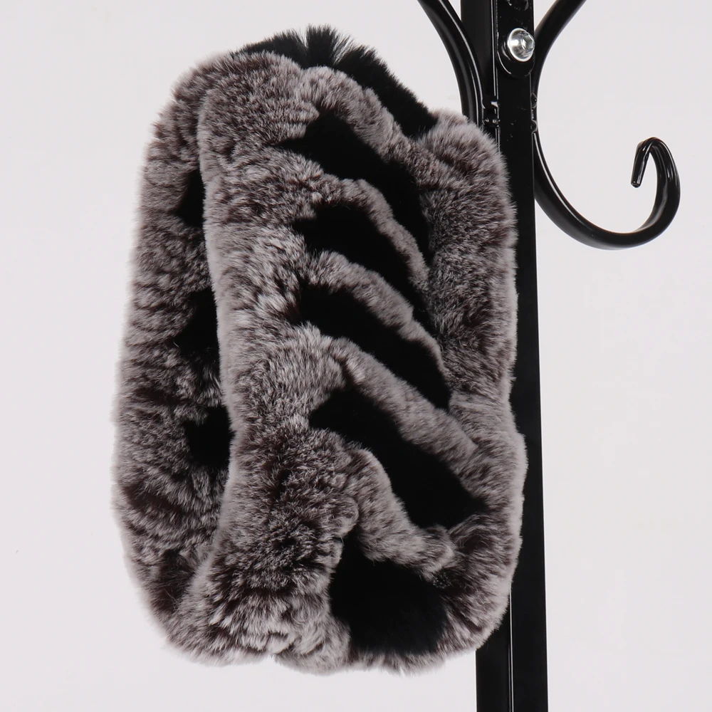 2021 модные зимние женские реального шарф из меха кролика рекс с мехом меховые