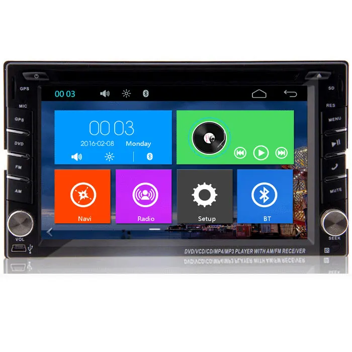Емкостный экран 6 2 дюйма din Автомобильный dvd плеер с GPS навигационной системой