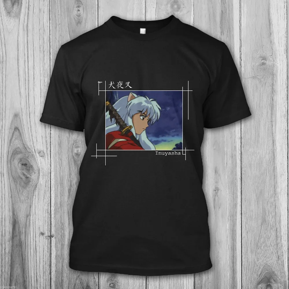 Новая брендовая одежда, футболки, новинка, INUYASHA, аниме, манга, Мужская черная футболка, размеры от S до 3XL, футболки
