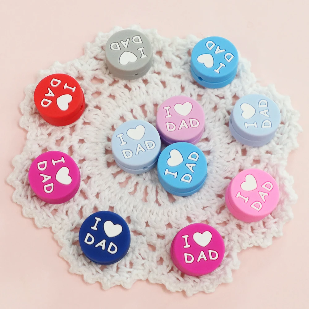 Силиконовые Шарики TYRY.HU 5 шт. I Love Mom жевательная для прорезывания зубов