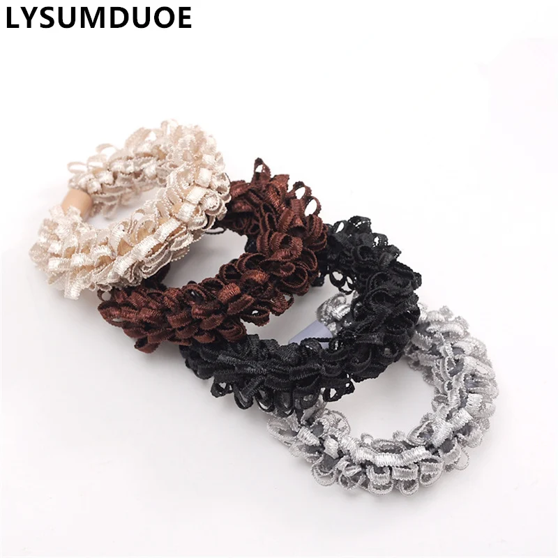 Женский ободок для волос 4 шт./лот эластичная лента однотонный аксессуары цветок