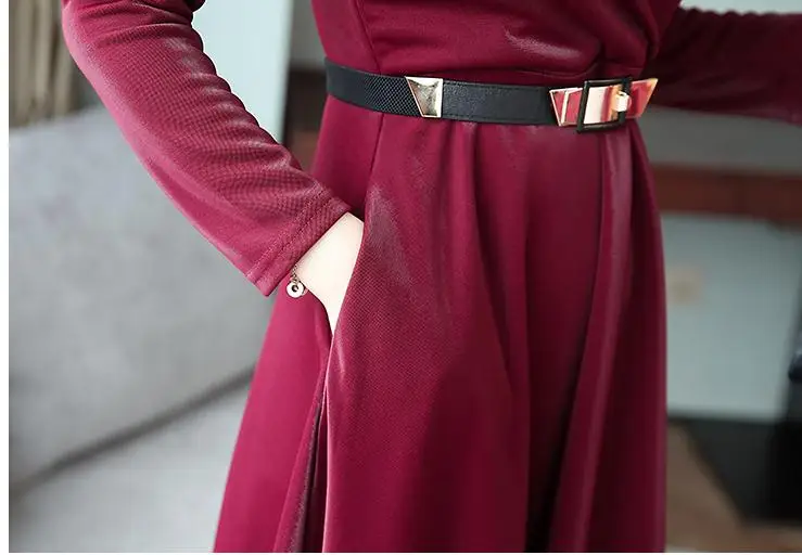 

2019 woman dress in Summer with New style fashion Long sleeve V-neck dress