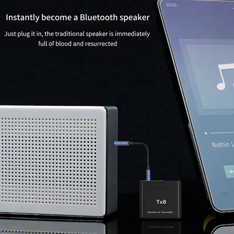 Приемник передатчик музыкального аудио 2 в 1 Bluetooth 5 0 портативный адаптер подключи