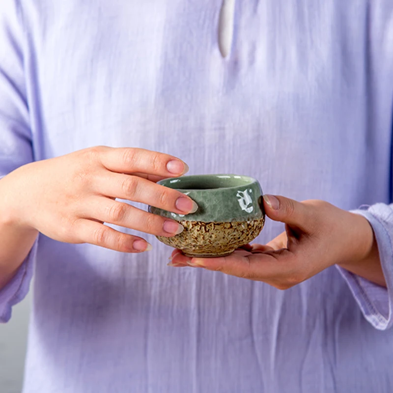 Изысканный Чай чашка ручной работы, керамика высокое качество Drinkware Celadon Китай кунг-фу Чайные сервизы фарфоровые Чай чашки D045