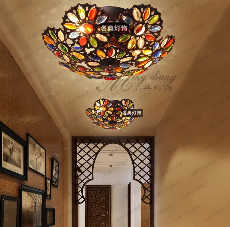 

Bohemia Southeast Asia ceiling light Thai lights living room corridor lights creative bedroom lights balcony ceiling lamp LO7284