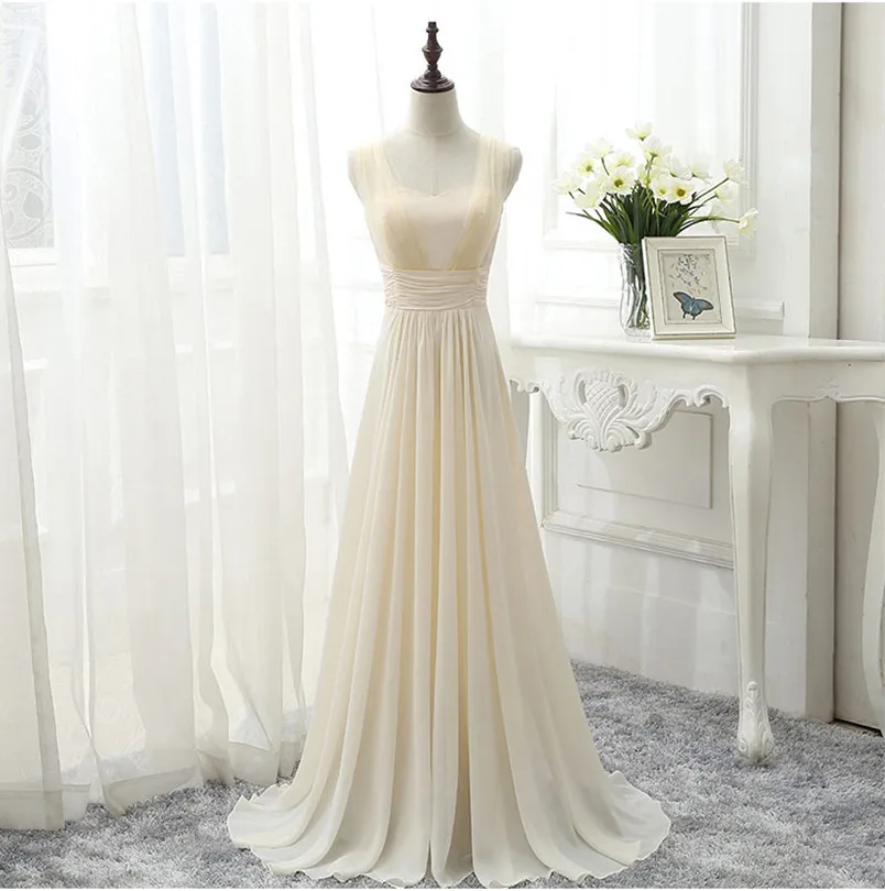 Custom Made Size Color Long Mint Green Bridesmaid Dress Royal Blue Pink Chiffon Vestido Cheap Dresses Sweet Memory | Свадьбы и