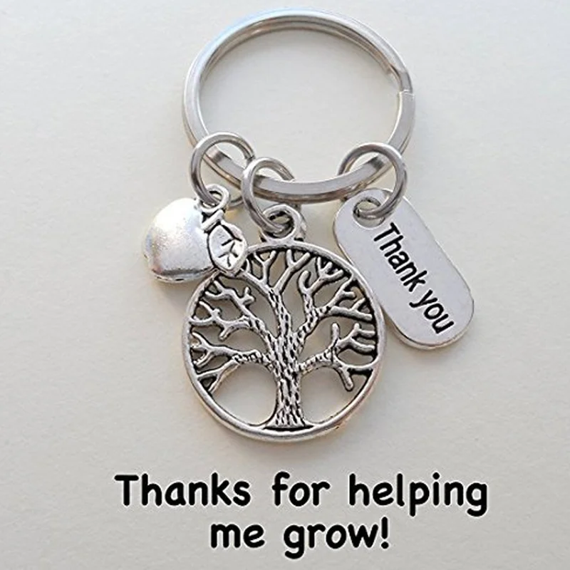 Дерево брелок подарок спасибо очарование с яблоком Шарм брелок-Спасибо за помощь