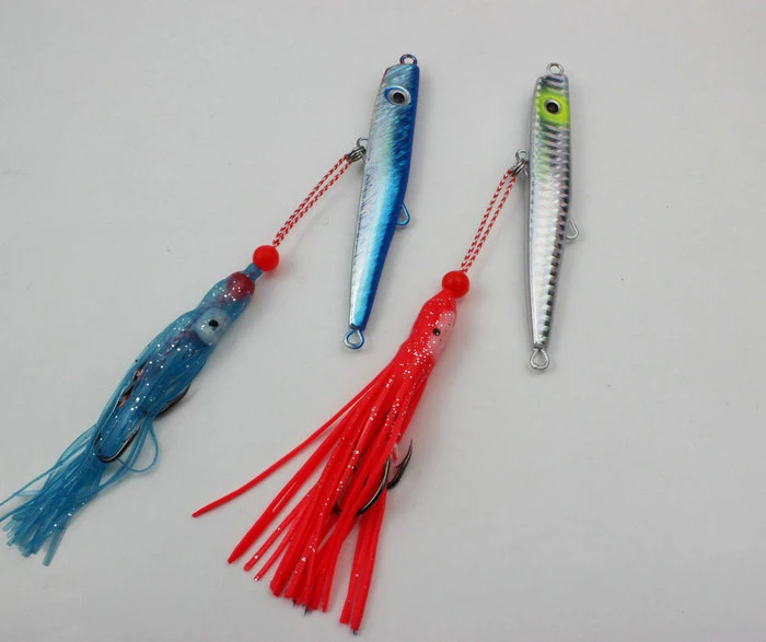 50 шт. 56 Г/80 Г/100 Г/150 Г Глубокое Море Троллинг Свинец Squid джиг Рыба Голубой
