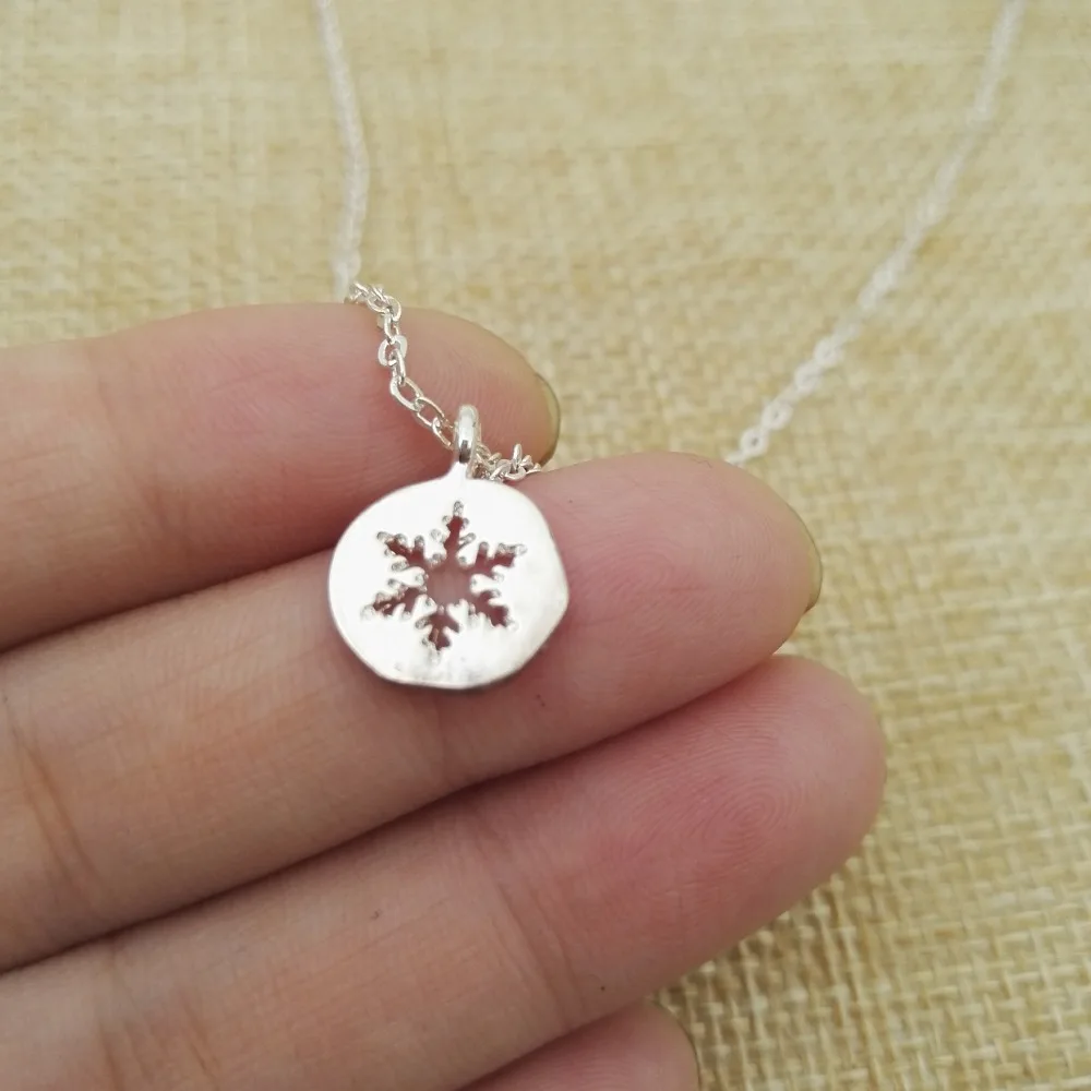 2016 новое модное ожерелье в виде снежинки зимнее ювелирное изделие миниатюрное