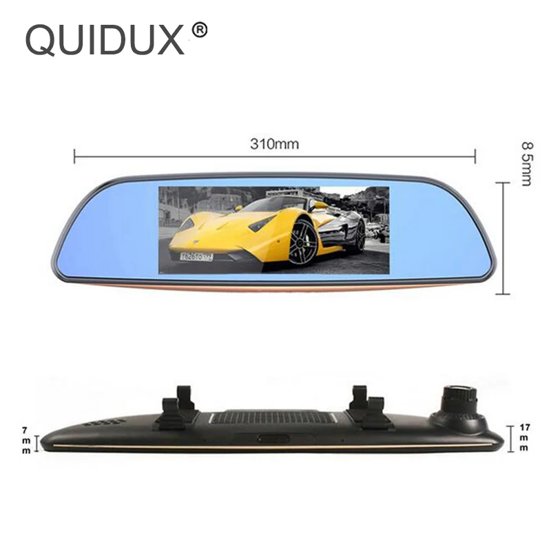 QUIDUX 7 &quotips 3G Android автомобиля зеркало заднего вида DVR gps навигации Full HD 1080p видео