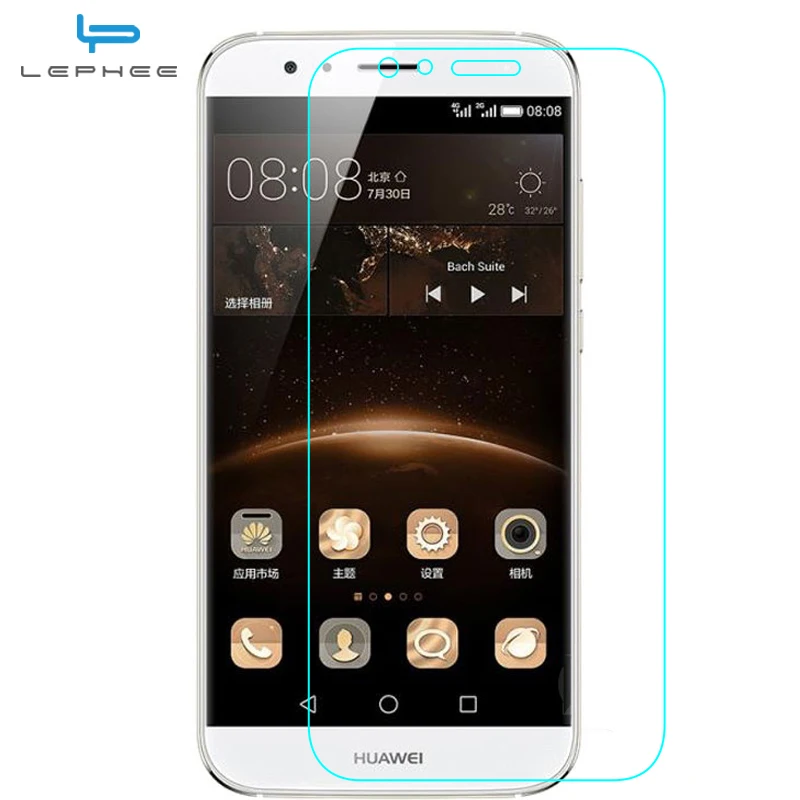LEPHEE For Huawei G8 Tempered Glass Screen Protector G7 Plus Film GX8 Transparent Full Cover 2.5D Clear | Мобильные телефоны и