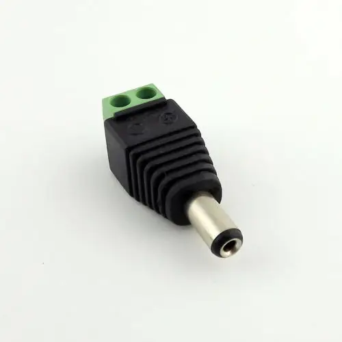 100 шт. DC 5 мм x 2 1 штекер CCTV LED разъем питания камера Balun адаптер соединитель|connector 5.5mm