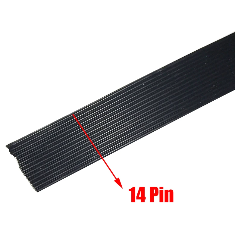 14Pin 22AWG силикагель провод кабель 14p OD 23,8 мм мягкая параллельная линия 22AWG 0,3 квадратный черный медный провод