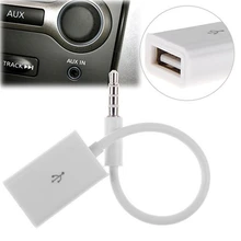 Мини-jack 3,5 мм AUX аудио разъем для USB 2,0 конвертер адаптер USB Aux кабель для автомобиля MP3 динамик U диск USB флэш-накопитель аксессуары