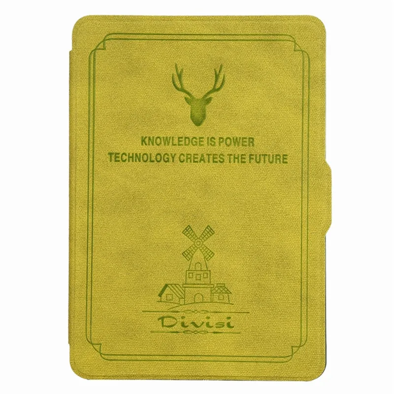 Green Для Amazon Kindle Paperwhite 3 чехол из искусственной кожи Kindle Cover Жесткий задний Авто Пробуждение/спящий Капа гаджет для " Paperwhite 1 2 - Цвет: Green