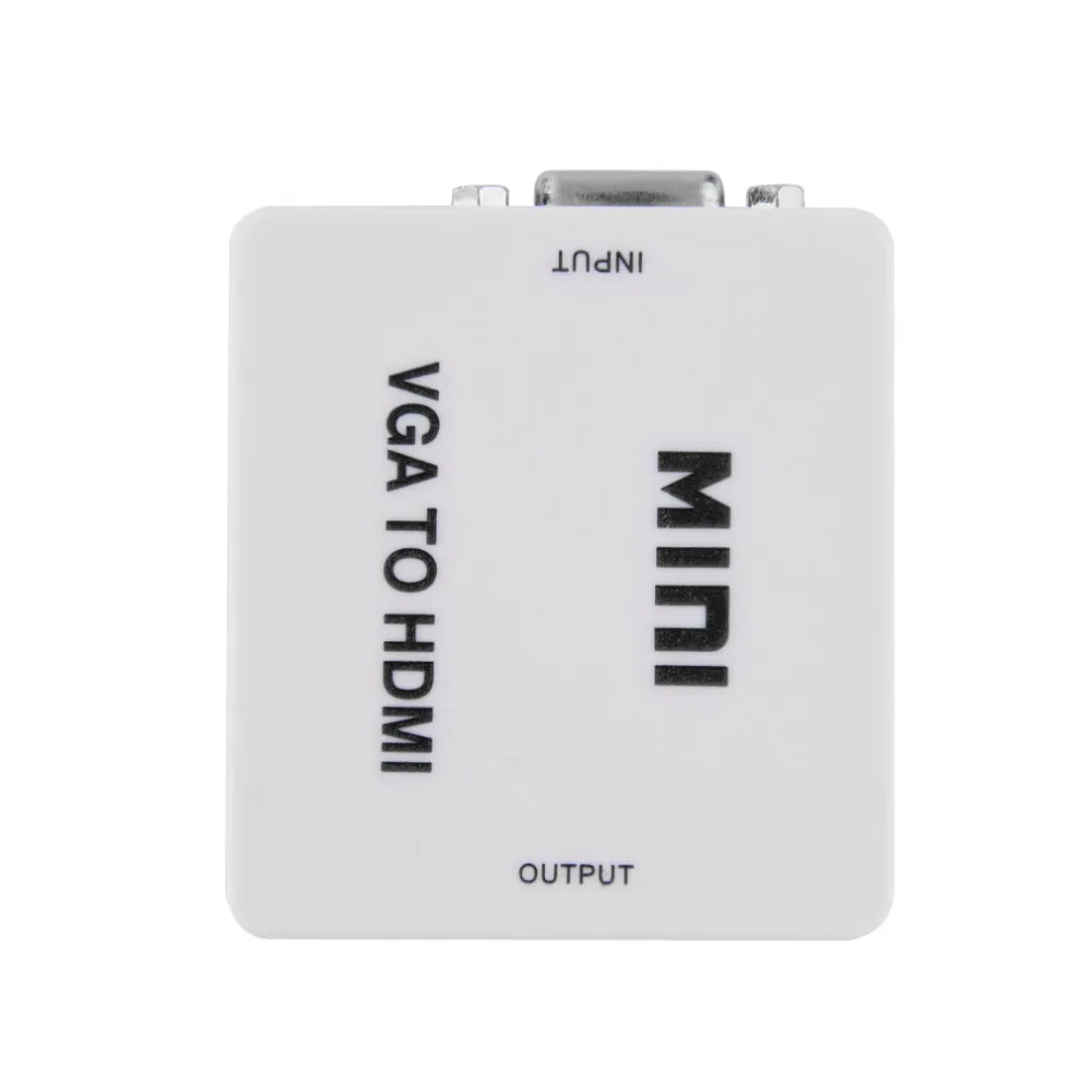 Mini vga для hdmi адаптер vga2hdmi конвертер разъем с аудио портативных пк к hdtv проектор