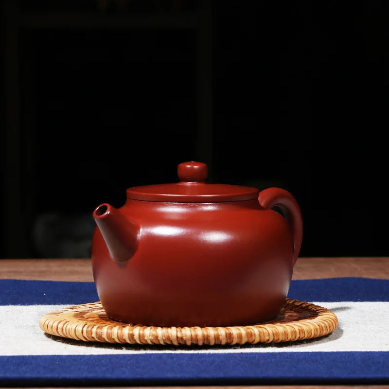 Ручная работа растушеванная руда dahongpao плоский чехол фиолетовый песок чайник
