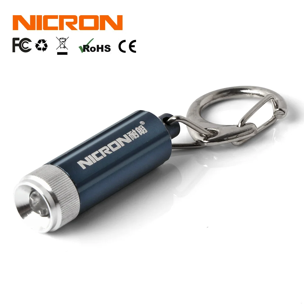 NICRON 0 25 Вт мини микро брелок мигающая лампа фонарь цветной батарея светодиодный