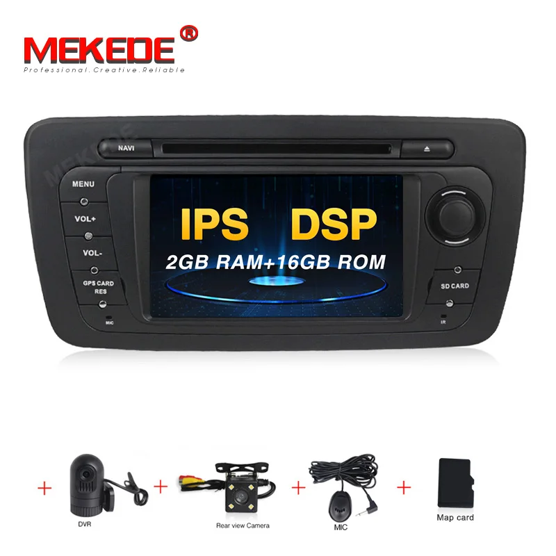 add Camera DVR MEKEDE ips экран DSP 4+ 64G Автомобильный dvd-плеер радио для сиденья Ibiza 2009 2010 2011 2012 2013 автомобильный стерео gps навигация wifi BT - Цвет: add Camera DVR