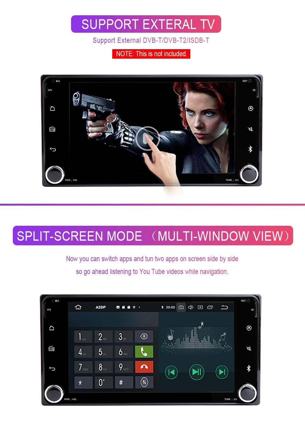 2din gps Android 9,0 Автомобильный мультимедийный плеер для Toyota Land Cruiser 100 200 Prado 120 150 Раш Corolla Hiace Yaris HiluxCar радио