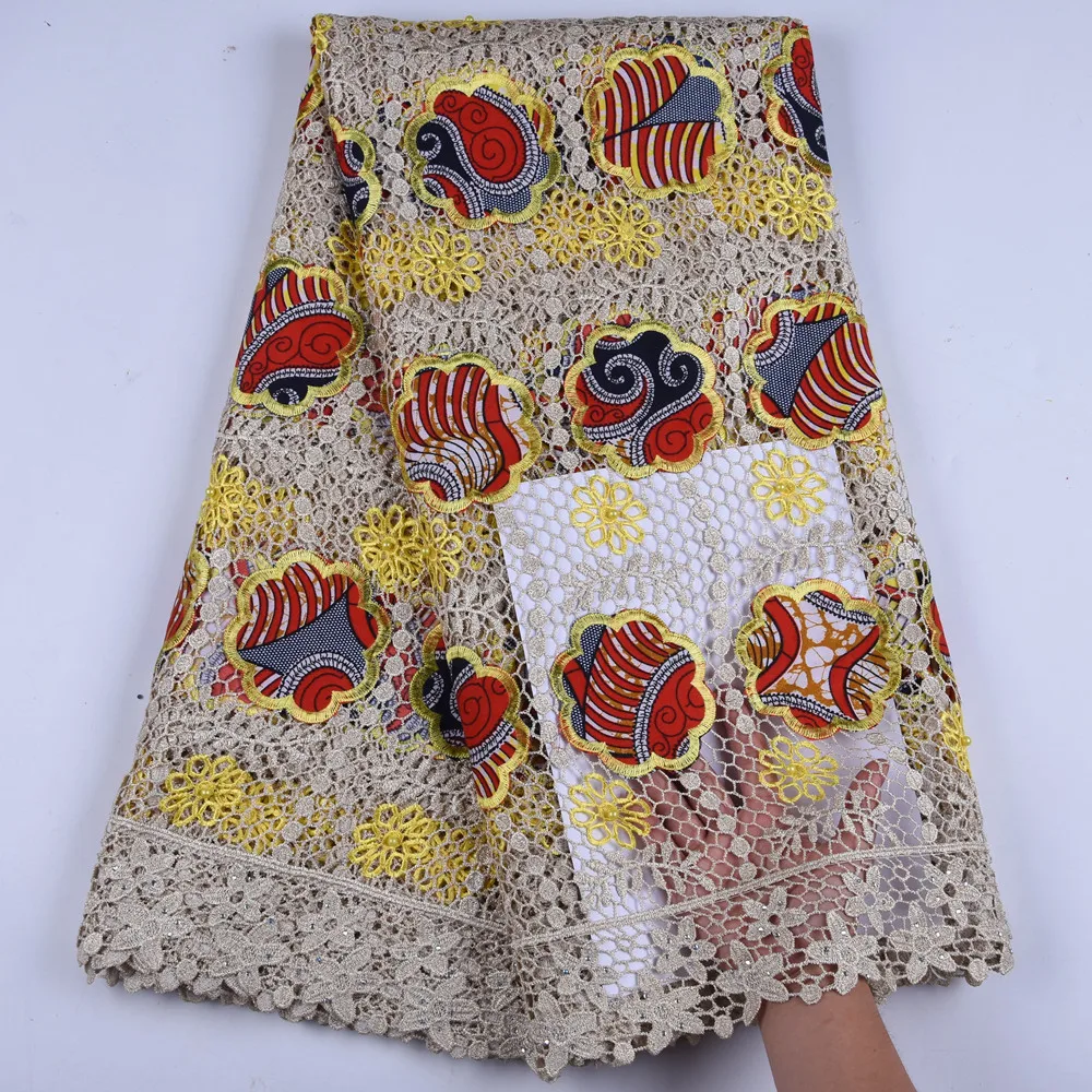 2019 воск высокого качества кружева нигерийское Тюлевое кружево ткань невесты