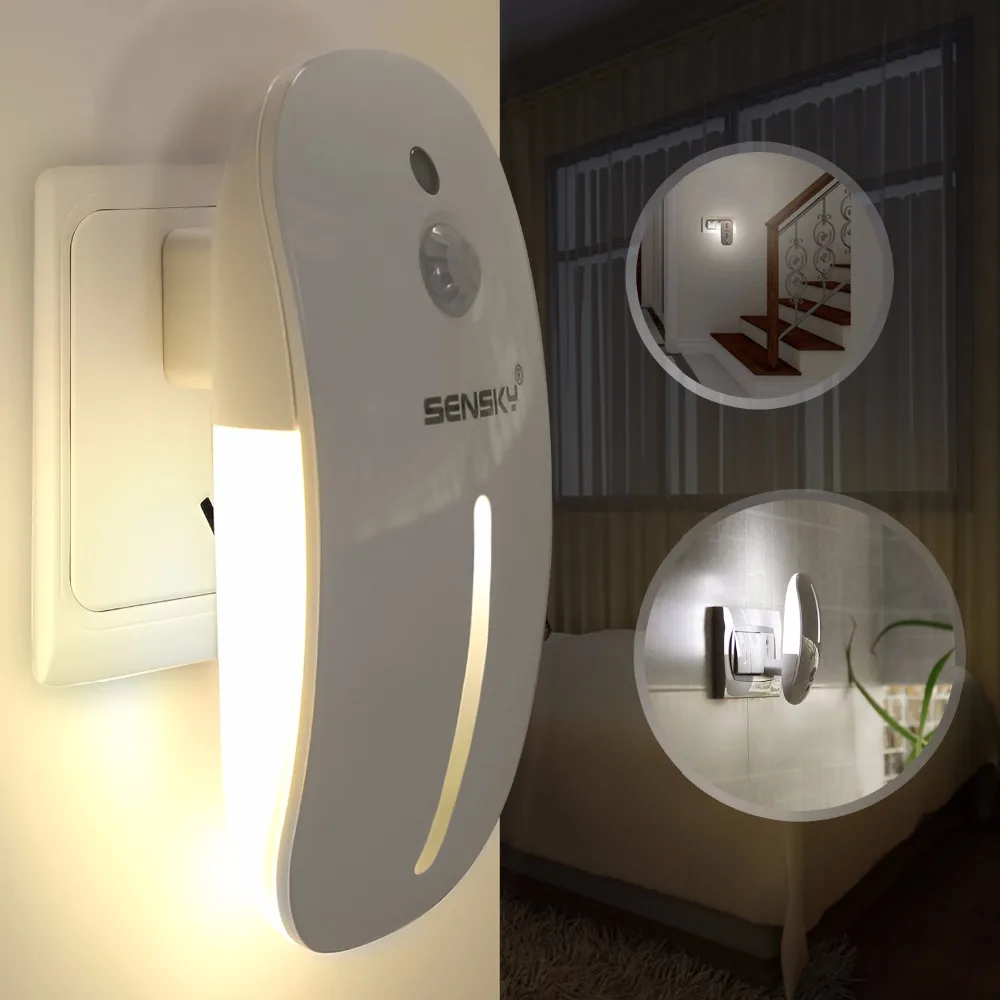Sensky 110V 220V AC тела инфракрасный датчик движения из pir светодиодный Ночной светильник с светильник Сенсор для детской спальни светодиодные лампы
